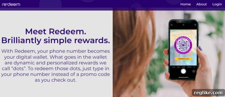 20 High-Value .xyz Domains Launched This Year 12 Redeem.xyz home page screenshot