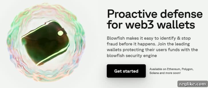 20 High-Value .xyz Domains Launched This Year 19 Blowfish.xyz home page screenshot