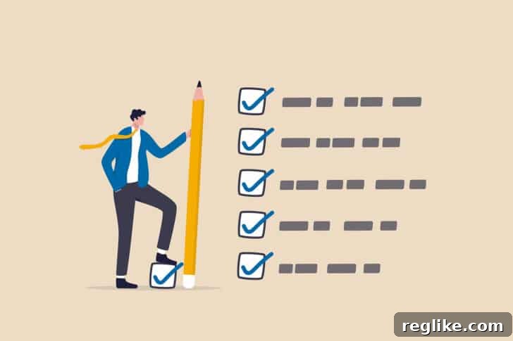 The Domainers Playbook for GoDaddy's New Commissions 2 Cartoon character standing next to task list with checkmarks, symbolizing domain management tasks