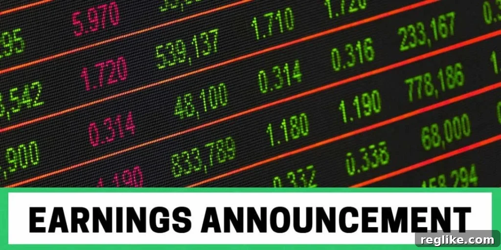GoDaddy Earnings Aftermarket Drags Down Core Platform 2 Picture of stock ticker board with words "earnings announcement" below it