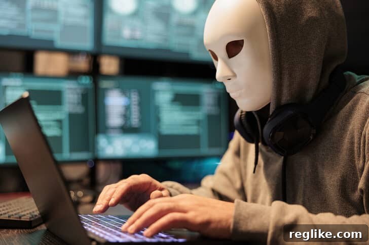 Investigating the VPN.com Fraud 2 Masked thief at computer