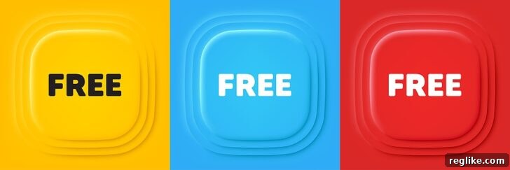 The word Free inside different colors, symbolizing a free offer or promotion