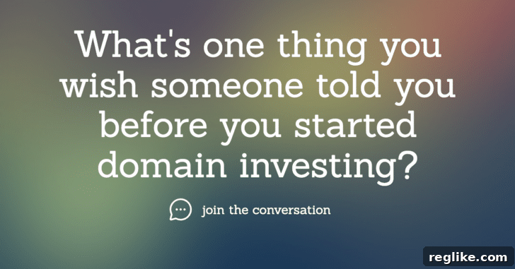 What I Wish I Knew Before Domain Investing 2 Graphic that asks,