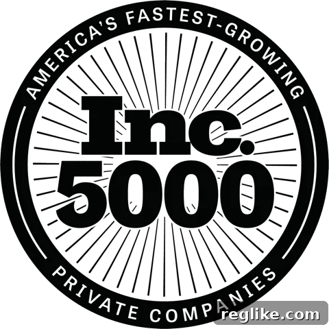 Inc. 5000 logo 2023 inside black circle