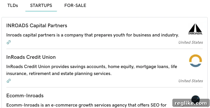 Unlocking Domain Insights with Domain Academy's Research Snapshot 3 Research Snapshot analysis of companies named 'inroads' from Crunchbase, indicating market demand.