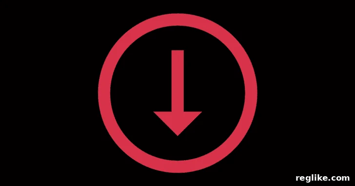 New Registrations Plunge Following Squarespace's Google Domains Acquisition 2 A red arrow inside a red circle, pointing down, on a black background, symbolizing a drop in registrations.