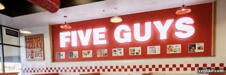 Five Guys' Swedish Burger Plans Stalled by Domain Issue 2 Image of Five Guys store sign