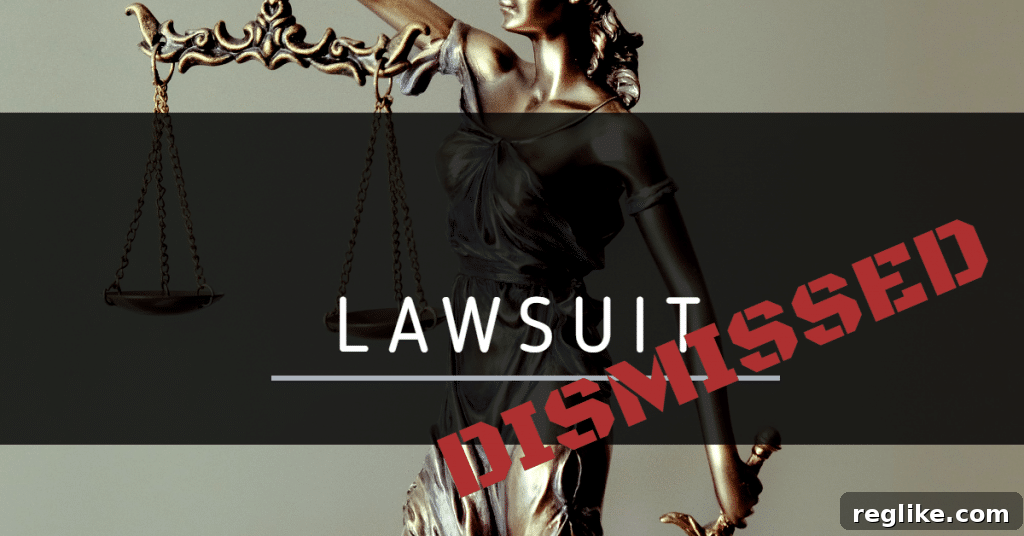 TRX.com Prevails in Cybersquatting Dispute 2 Picture of justice scales and the words lawsuit dismissed
