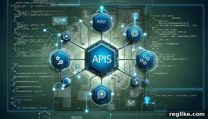 GoDaddy API Limits Spark Developer Backlash 2 A graphic representing APIs, with APIS in text in the middle, pointing out to several other connections