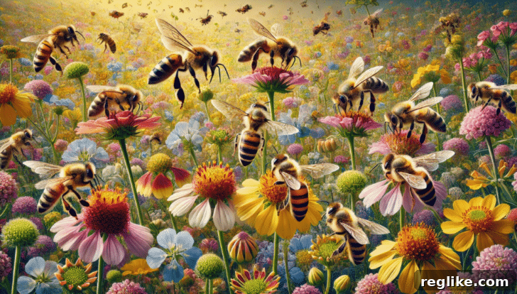 Domain Market Flourishes with 18 New End User Acquisitions 2 Image of bees landing on flowers, symbolizing a nature-focused domain acquisition.