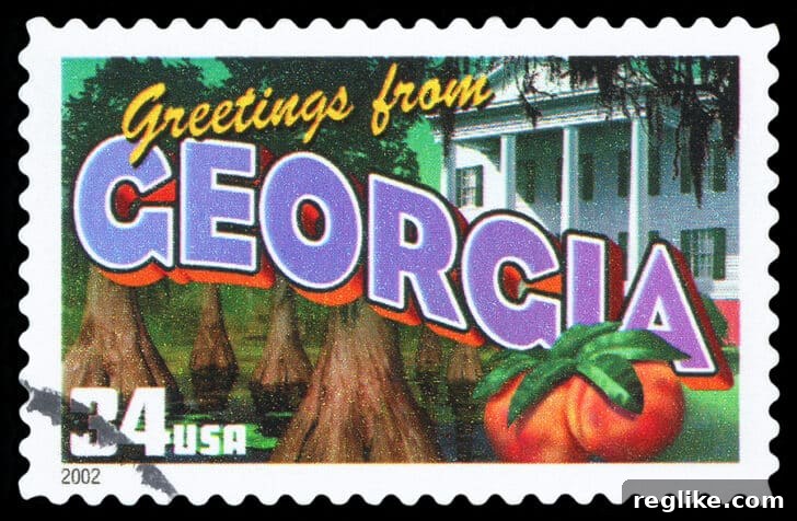Georgia, United States postage stamp