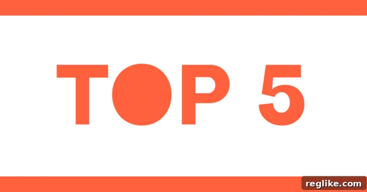 Decoding July's Domain Name Buzz 2 the words "top 5" in salmon color on white background