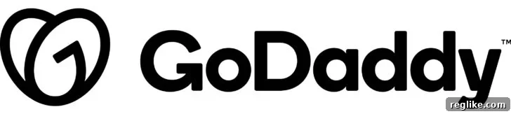 GoDaddy logo in black