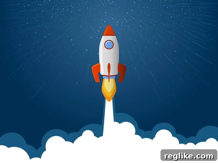 Rocket Mortgage Blasts Off With $14 Million Rocketcom Domain 2 A rocket taking off, symbolizing rapid growth and digital acceleration and innovation for Rocket Companies.