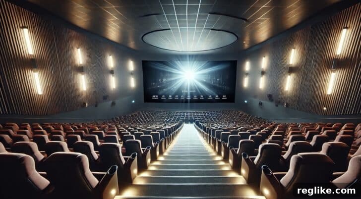Graphic of the inside of a movie theater