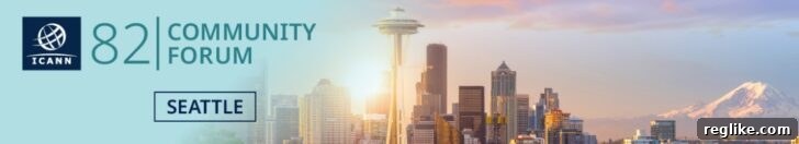 Graphic with Seattle in background for ICANN community meeting