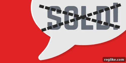 Land Your Success 2 The word sold in a though balloon that's x'd out