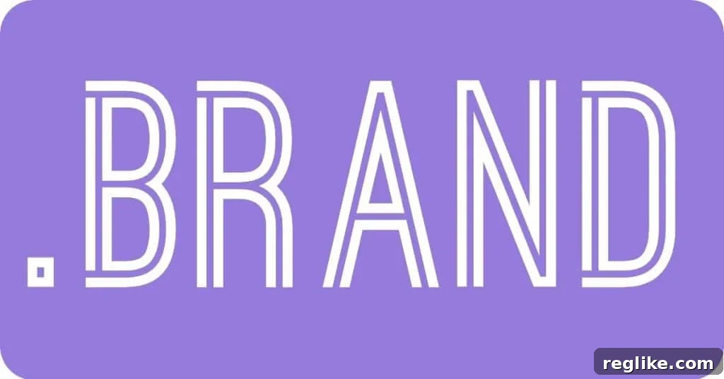 GIADA's Chinese Parent Abandons Key Domain 2 the word .brand in stylized font on purple background