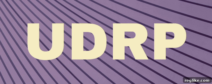 UDRP's Flawed Ruling 2 UDRP in block letters, symbolizing domain dispute resolution