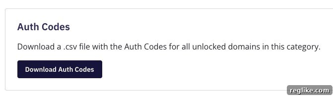 Export NameBright Authorization Codes in Volume 6 Namebright download auth codes option