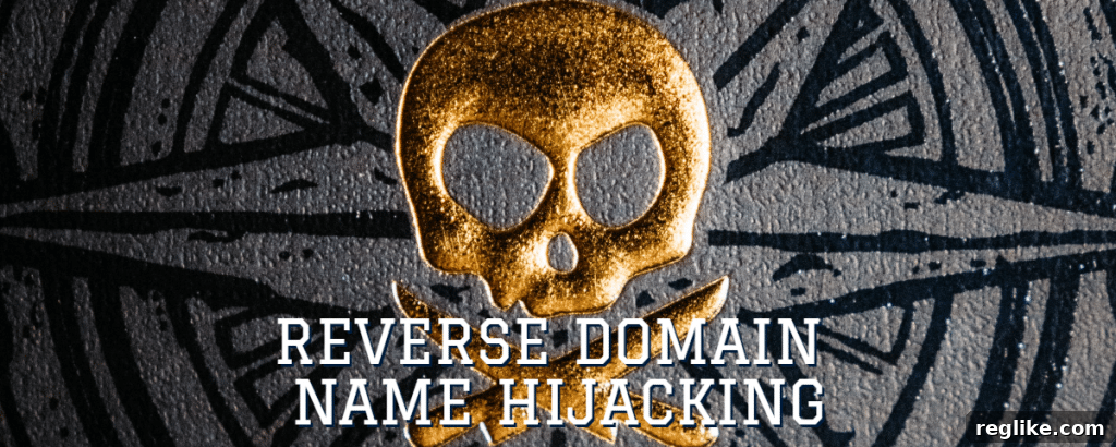 Alumni Ventures' Disputed Domain Takeover Attempt 2 Picture of a gold skull and crossbones with the words "reverse domain name hijacking"