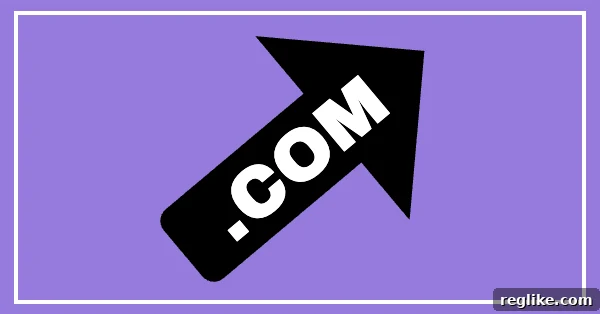 Unpacking the .com Renaissance: 4 Key Growth Drivers 2 Arrow pointing up and to right with .COM on it