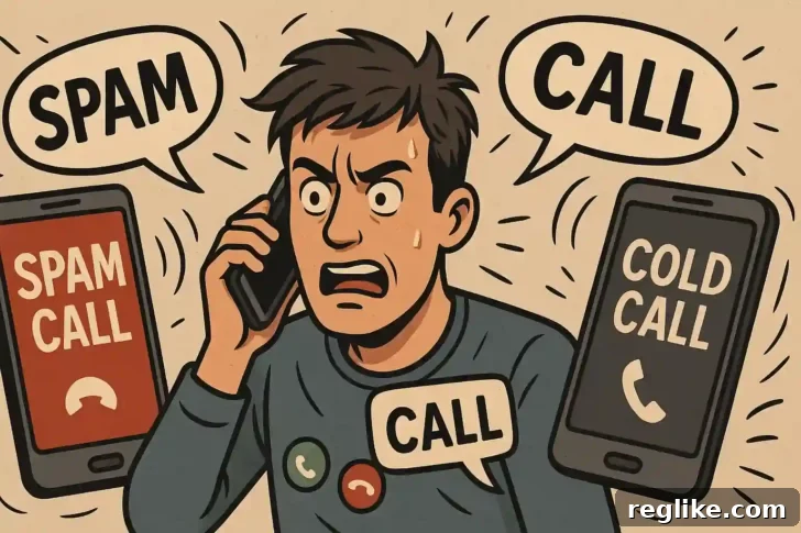 Man frustrated by spam calls