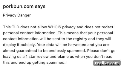 Porkbun privacy notice .us domains
