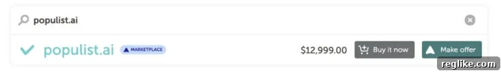Namecheap Domain Search Results Showing Spaceship SellerHub Domains