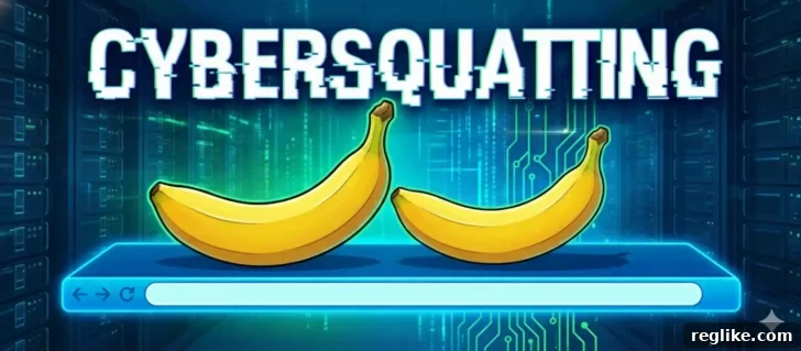 Bananas under the word Cybersquatting