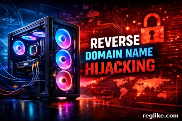 Gaming PC illustrating reverse domain name hijacking