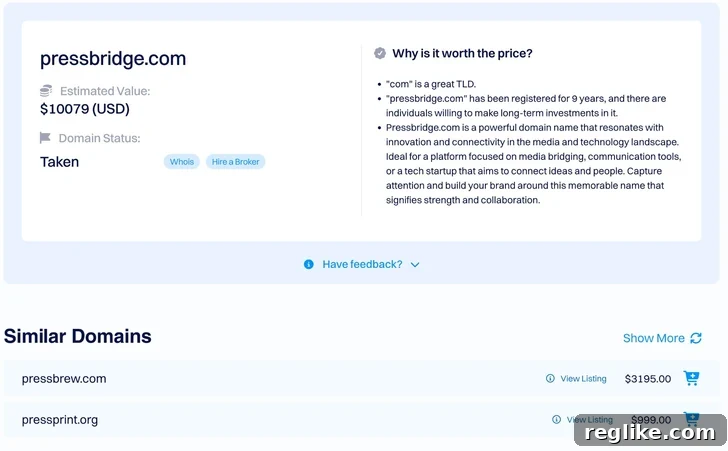 Dynadot domain appraisal screenshot