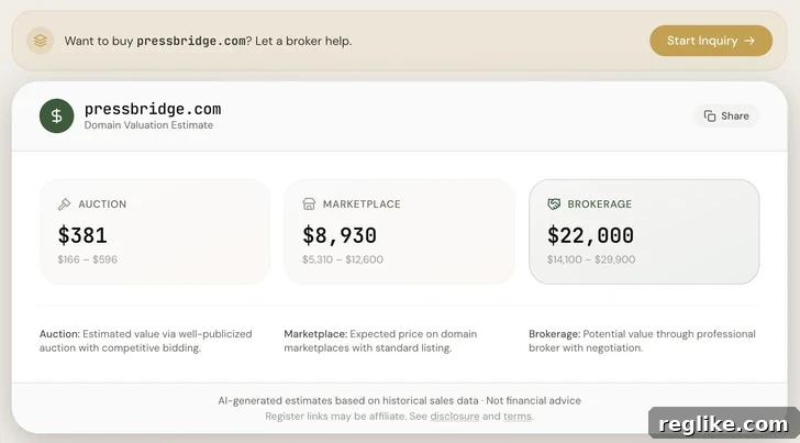 Humbleworth domain appraisal screenshot
