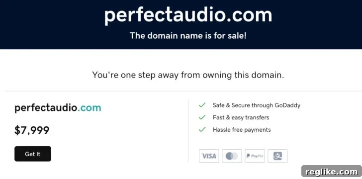 Afternic Revamps Request Price Landing Page 3 Afternic screen showing option to buy domain immediately