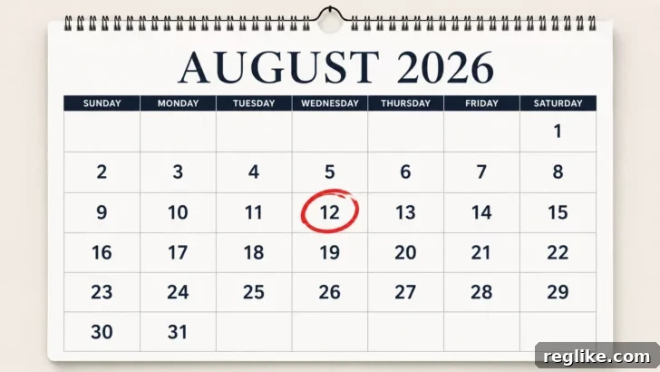 Why This Month Is the Busiest for Domain Sales 2 August 2026 calendar with Wednesday August 12 circled