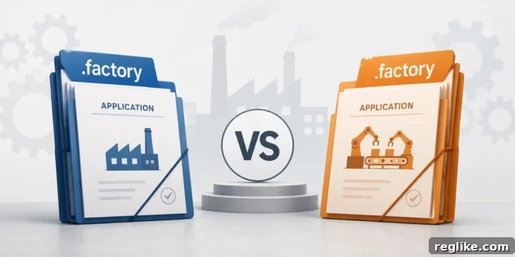 Factory Identified as First Known Contention Set 2 two competing .factory applications
